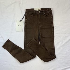 Rolla's Eastcoast Ankle Jeans Women's Size 24/25 Brown High Rise Skinny Western
